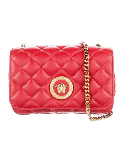 versace messenger bag cheap|Versace quilted leather crossbody bag.